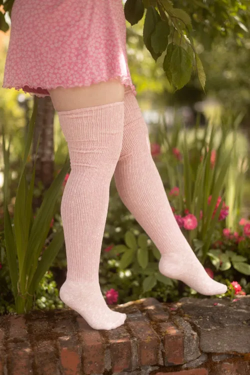 Marled Scrunchable Thigh High Socks