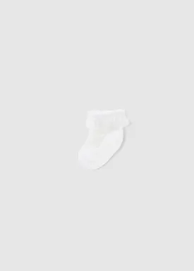 Mayoral 9712 090 - White Plumeti Socks