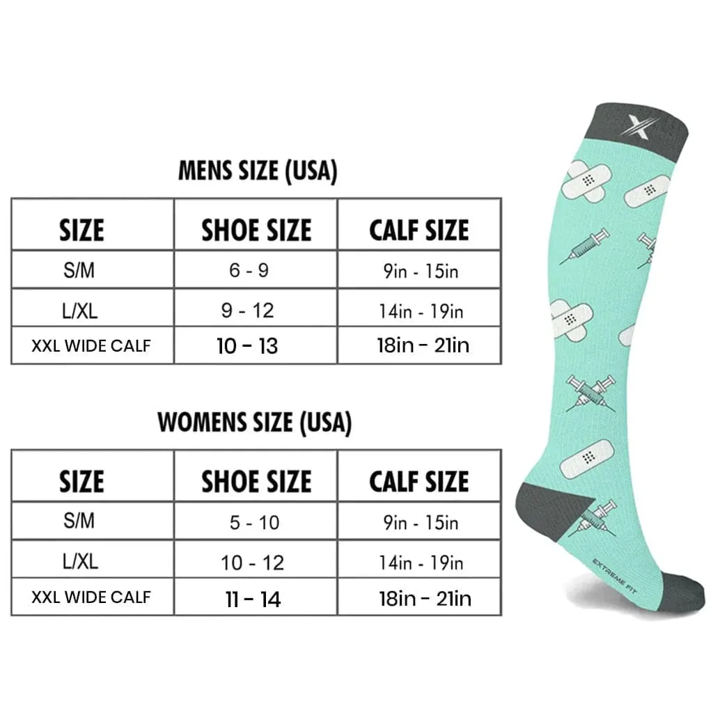 Medical Prints Compression Socks (6-Pairs)