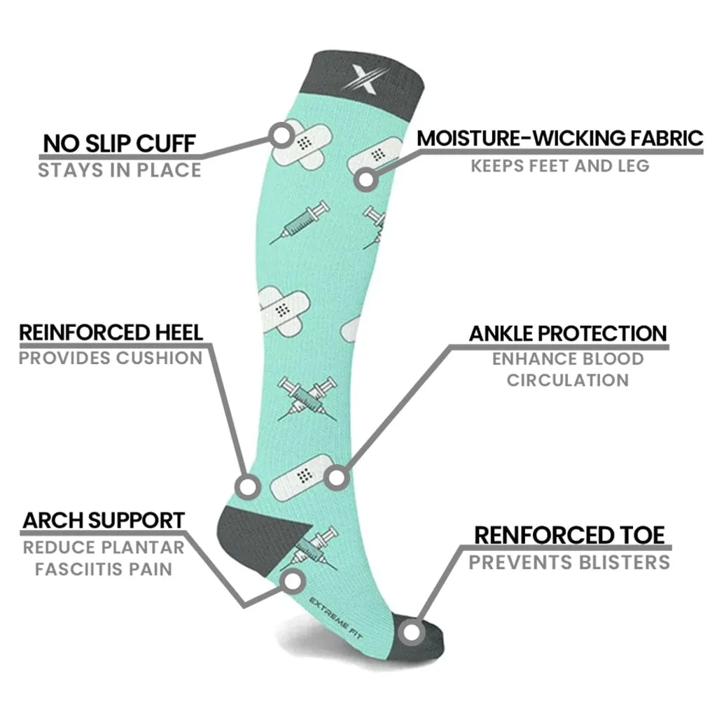 Medical Prints Compression Socks (6-Pairs)