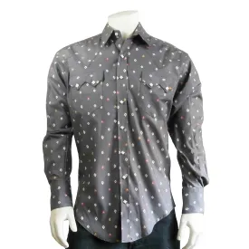 Men's Greige Native Print Western Shirt