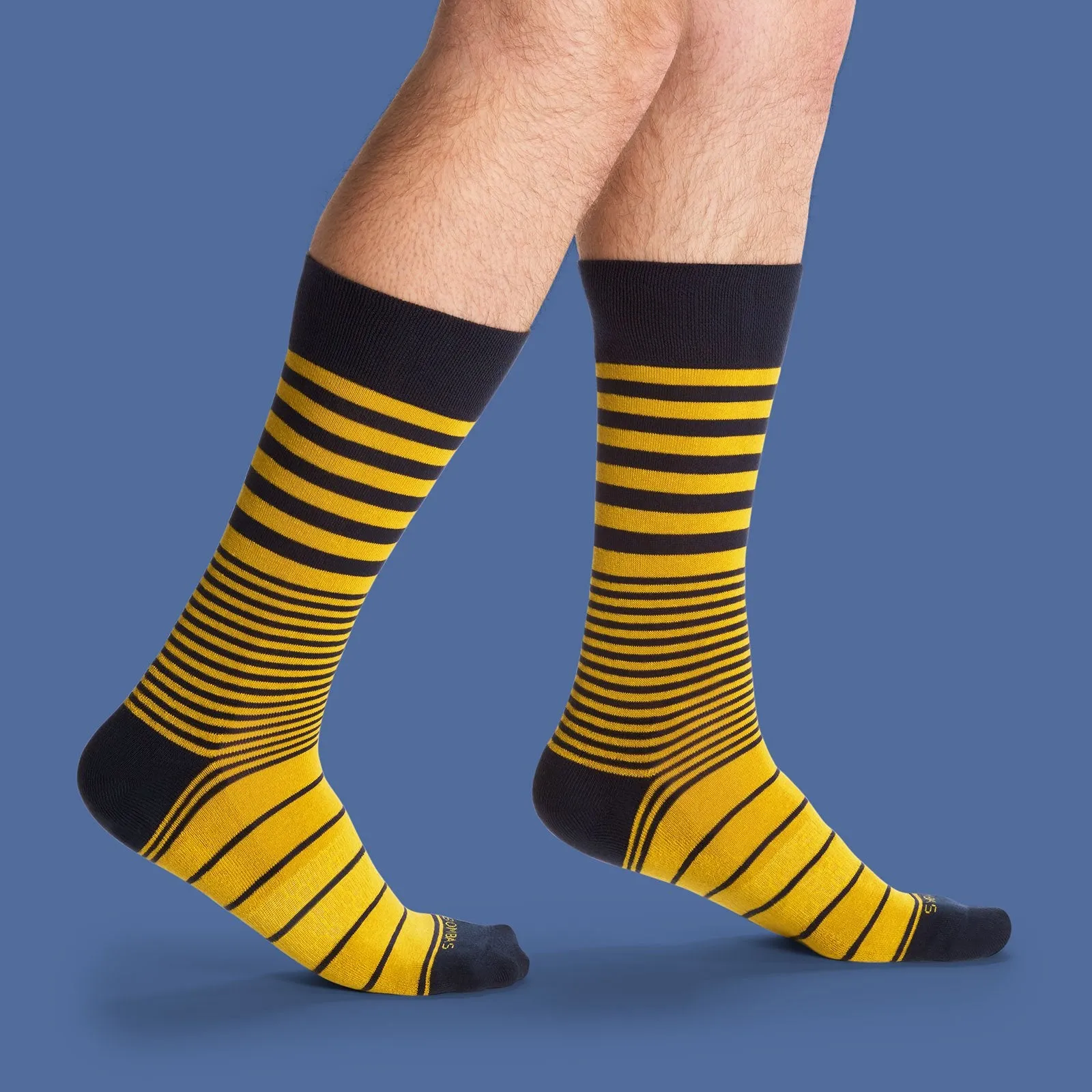 Men's Stripe Dress Calf Socks