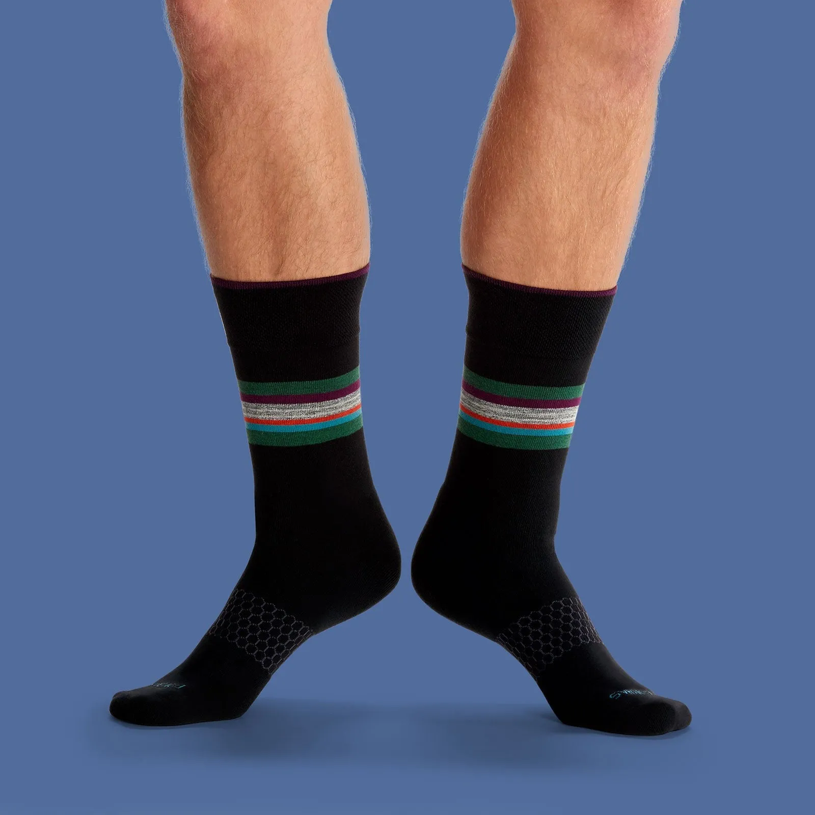 Men's Stripe Dress Calf Socks