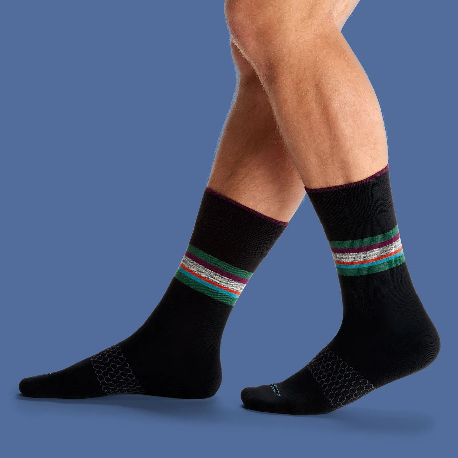 Men's Stripe Dress Calf Socks