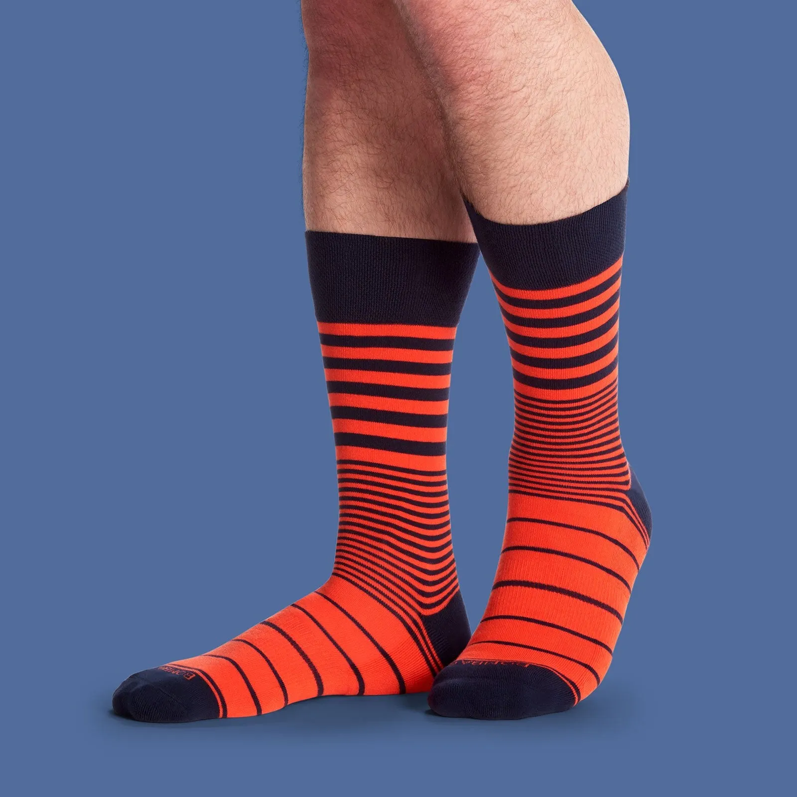 Men's Stripe Dress Calf Socks