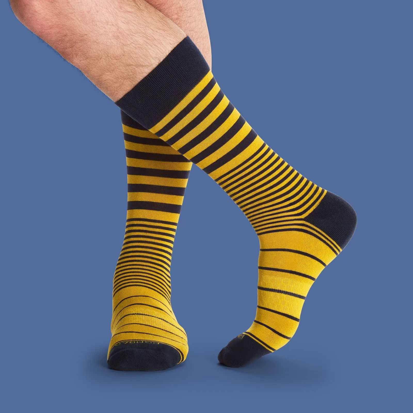 Men's Stripe Dress Calf Socks