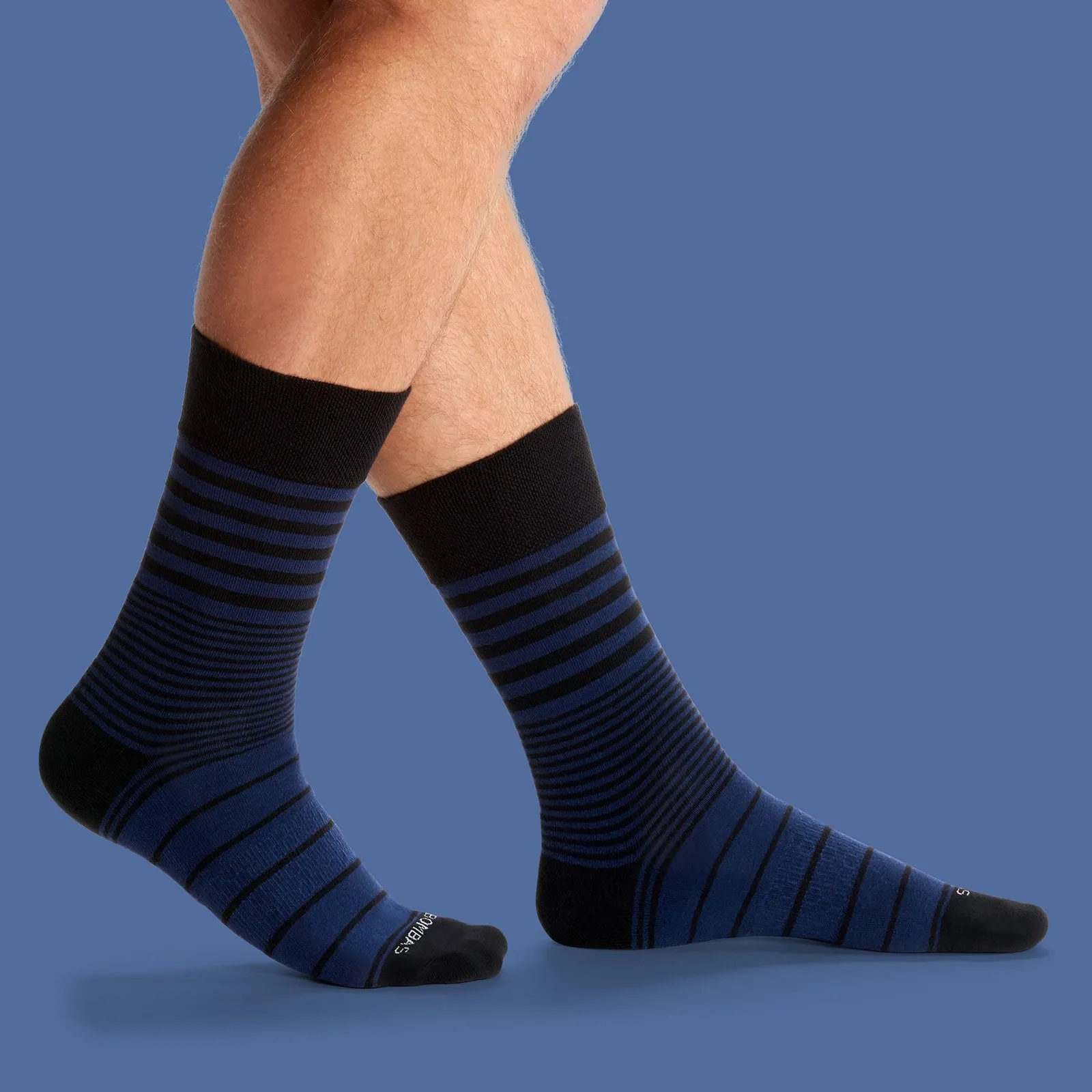 Men's Stripe Dress Calf Socks