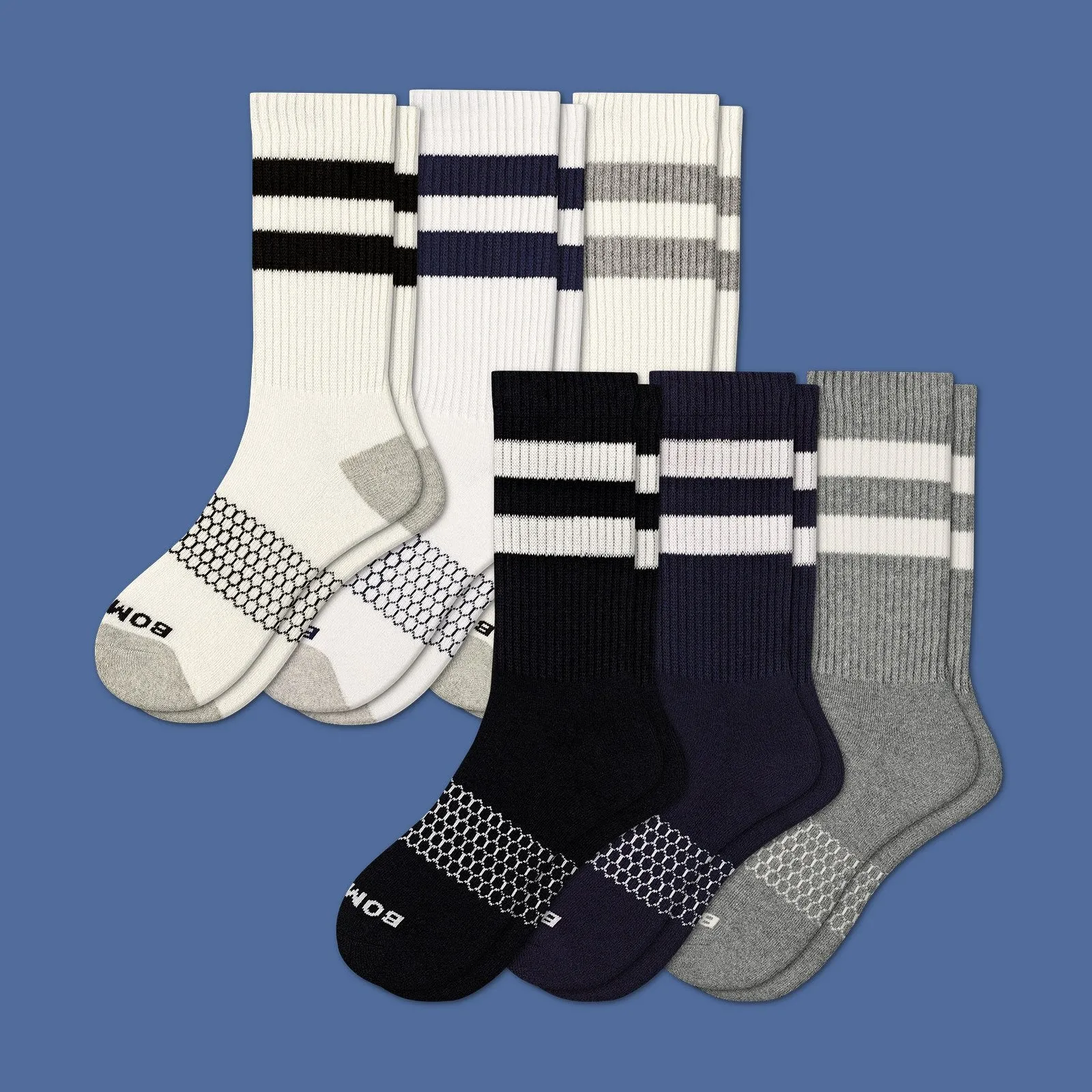 Men's Vintage Stripe Calf Sock 6-Pack