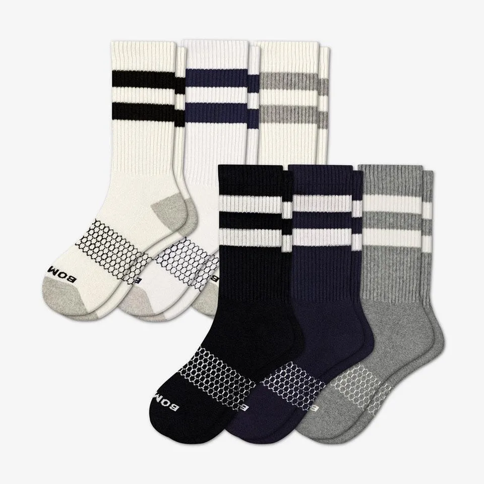 Men's Vintage Stripe Calf Sock 6-Pack