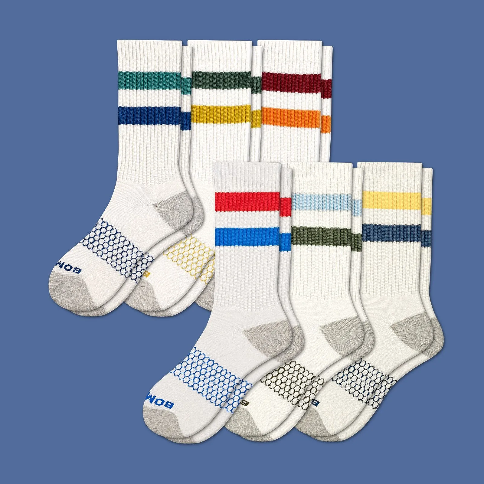 Men's Vintage Stripe Calf Sock 6-Pack