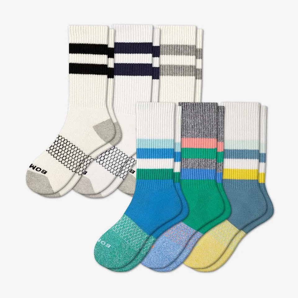 Men's Vintage Stripe Calf Sock 6-Pack