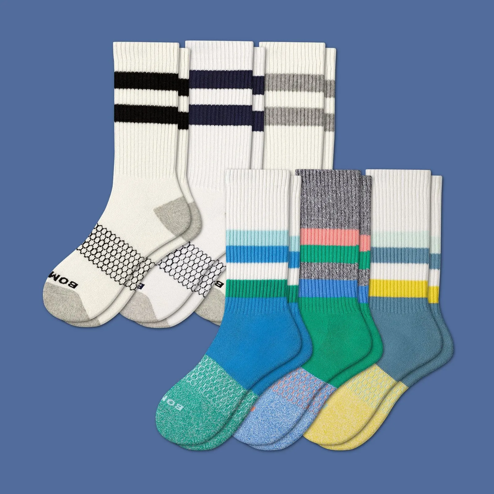 Men's Vintage Stripe Calf Sock 6-Pack