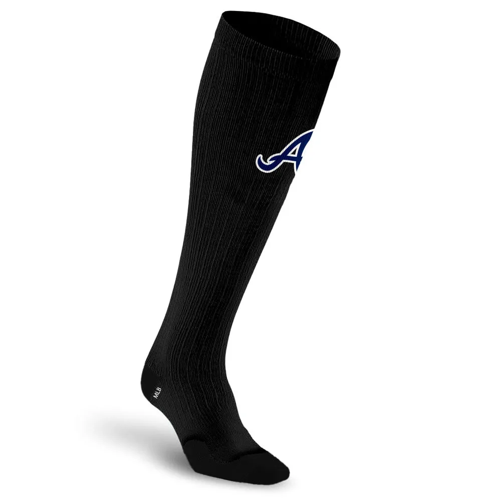 MLB Black Compression Socks, Atlanta Braves