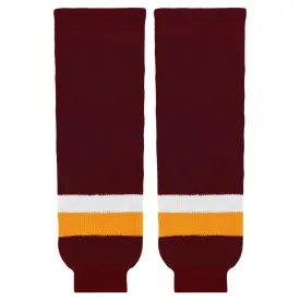 Modelline Maroon/Gold/White Ice Hockey Socks