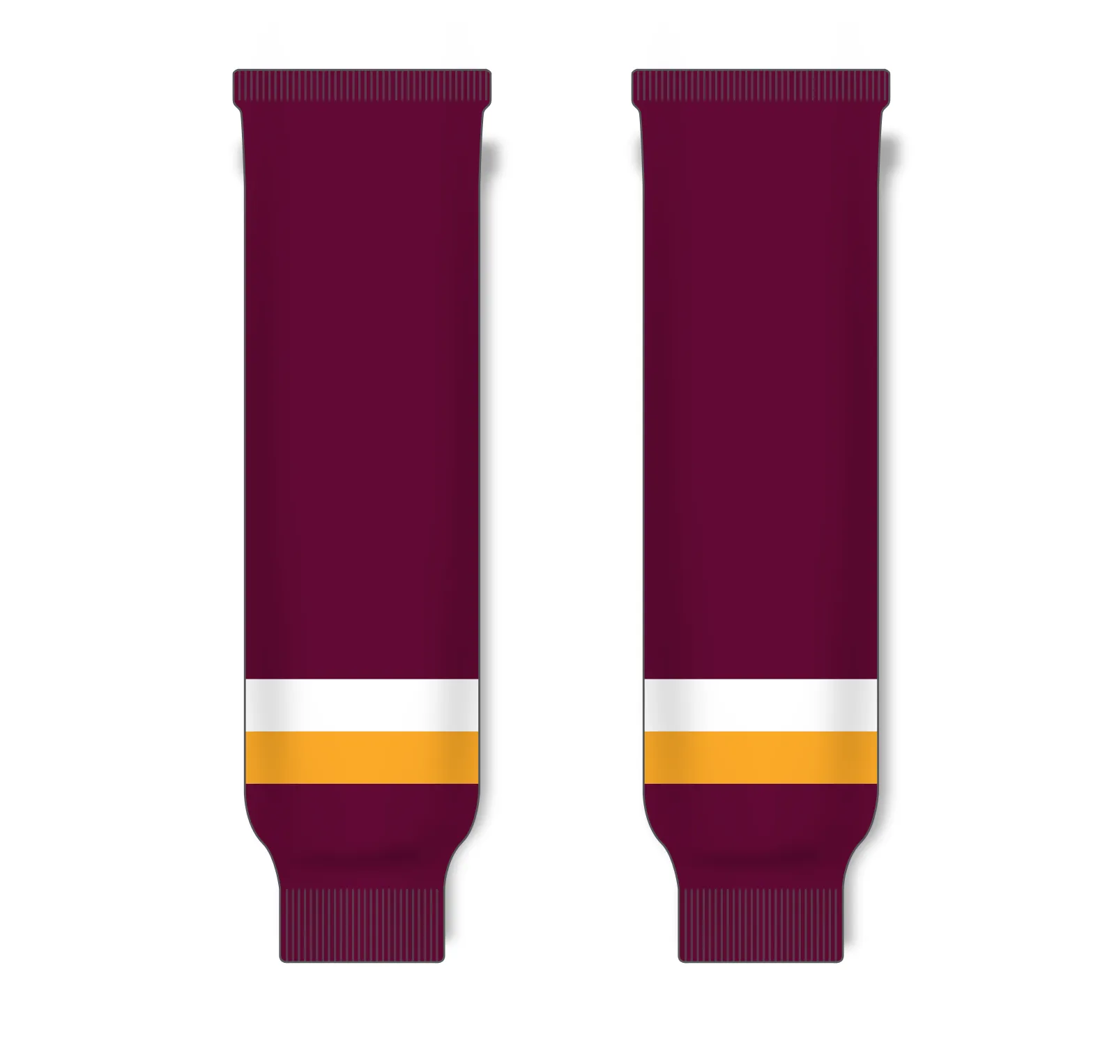 Modelline Maroon/Gold/White Ice Hockey Socks