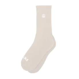 Peace and Quiet Icon Socks: Bone - Premium Comfort for a Tranquil Experience