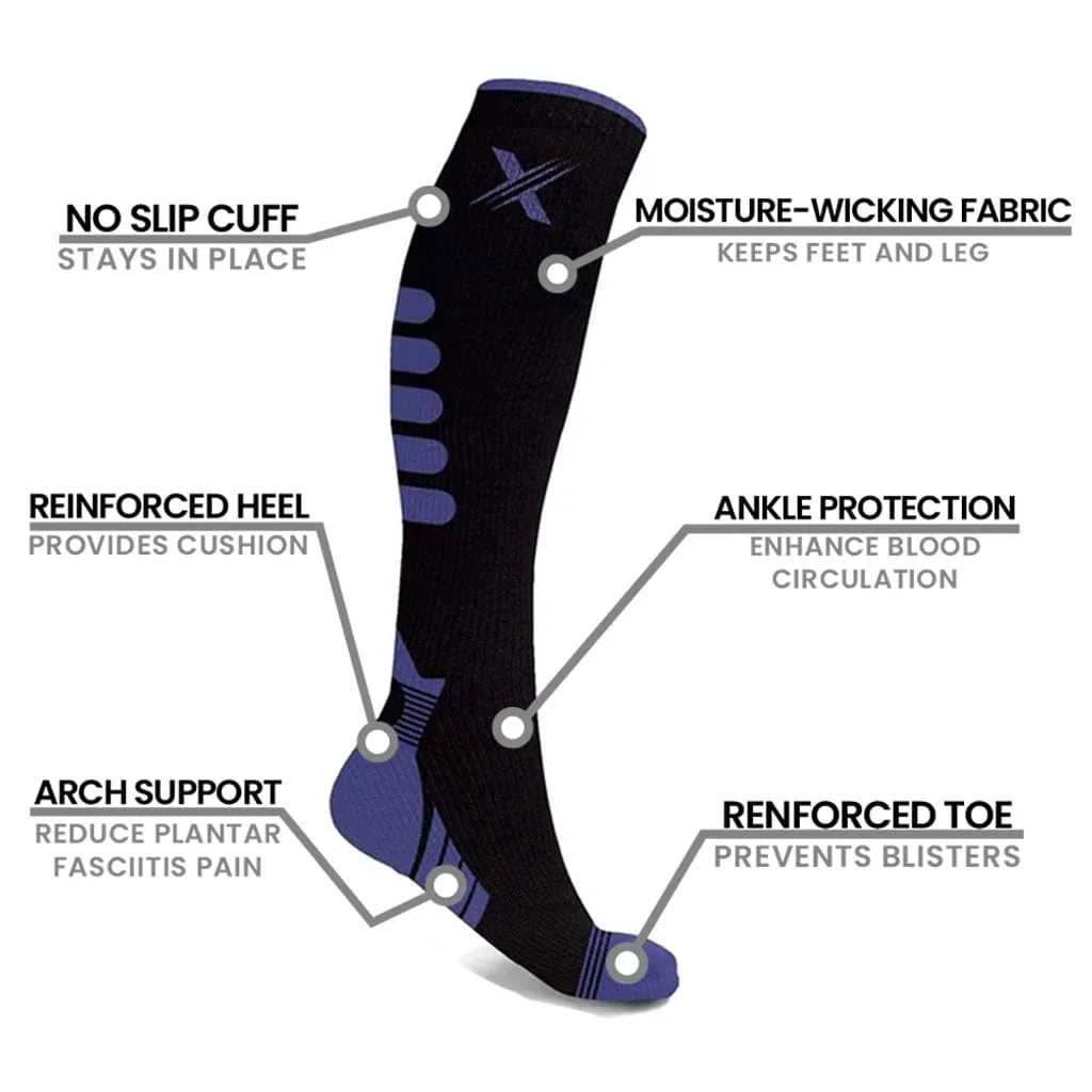 Premium Nexus Compression Socks - Pack of 6 Pairs for Optimal Comfort and Support