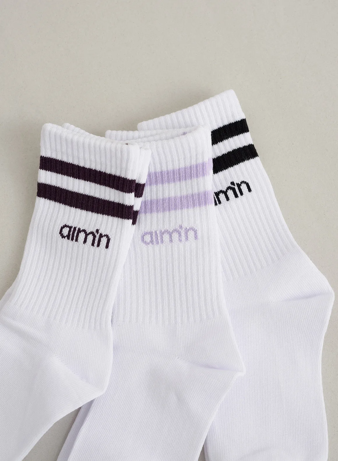 Pale Lavender Young Aim High Socks 3-pack