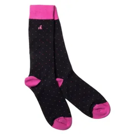 Panda Bamboo Socks - Spotted Pink