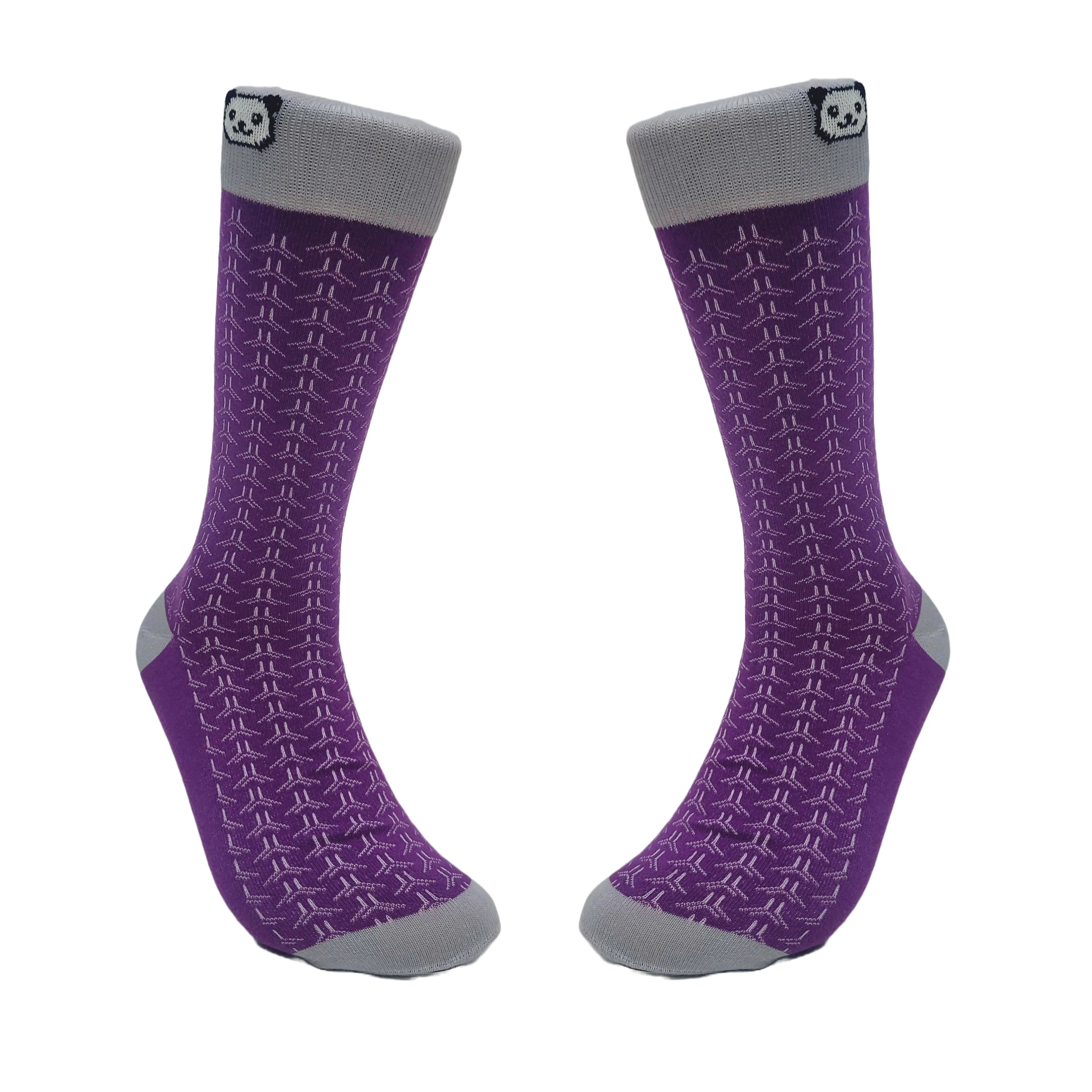 Purple and Gray Patterned Socks from the Sock Panda