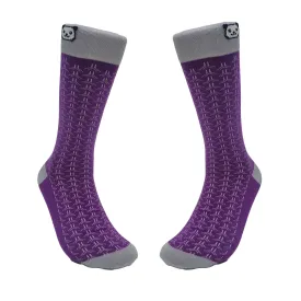 Purple and Gray Patterned Socks from the Sock Panda