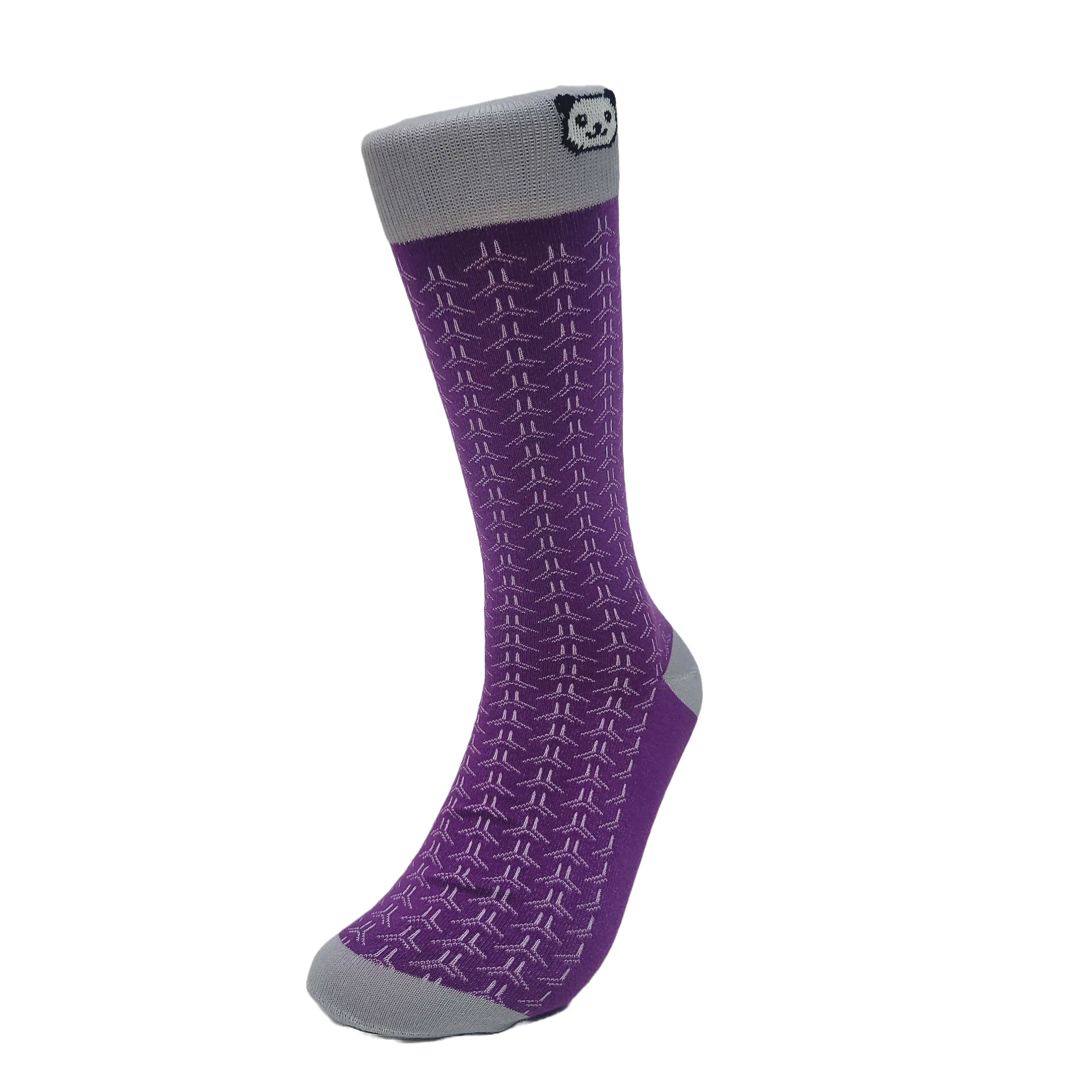 Purple and Gray Patterned Socks from the Sock Panda