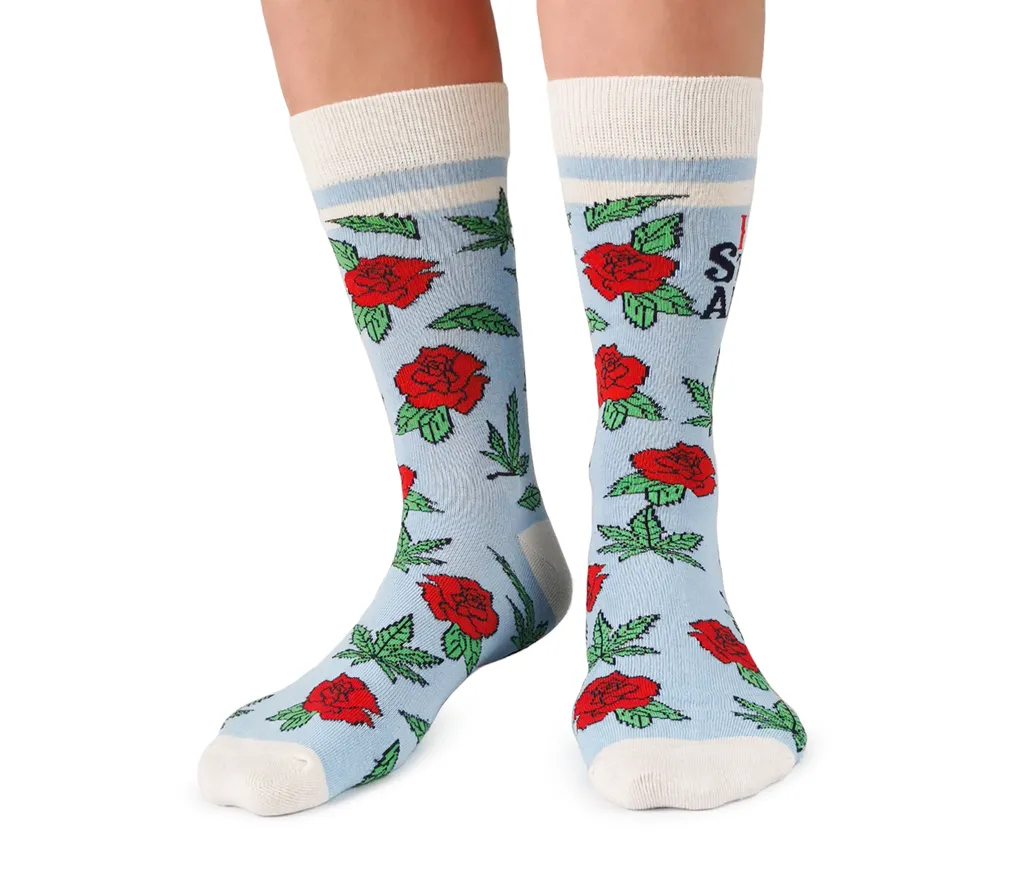 "High Standards" Cotton Crew Socks by Uptown Sox - Medium