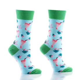 "Hummingbirds" Crew Socks by YO Sox - Medium