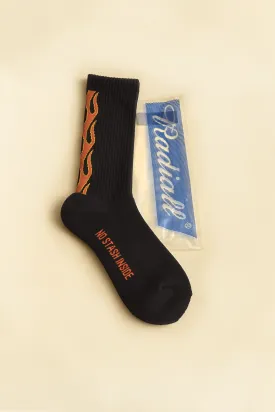 Radiall Flames Socks - Black