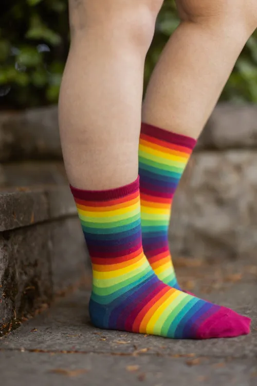 Rainbow Gradient Stripe Crew