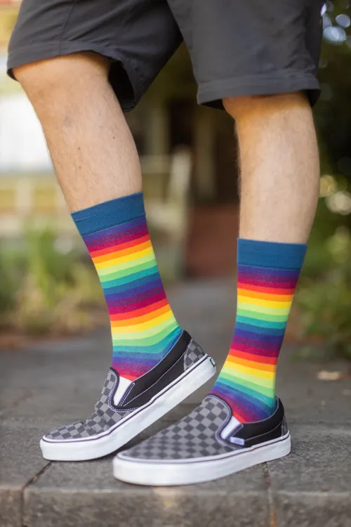 Rainbow Gradient Stripe Crew