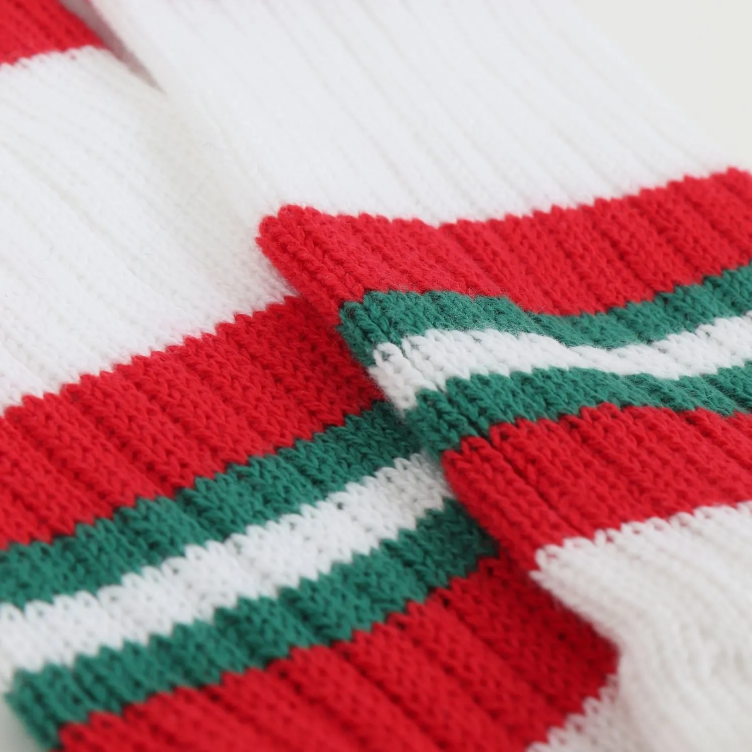 Red Wall Striped Pure Cotton Boot Socks