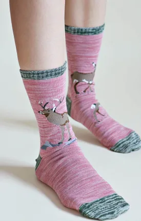 Replant Pairs "Deer" Organic Cotton Crew Socks