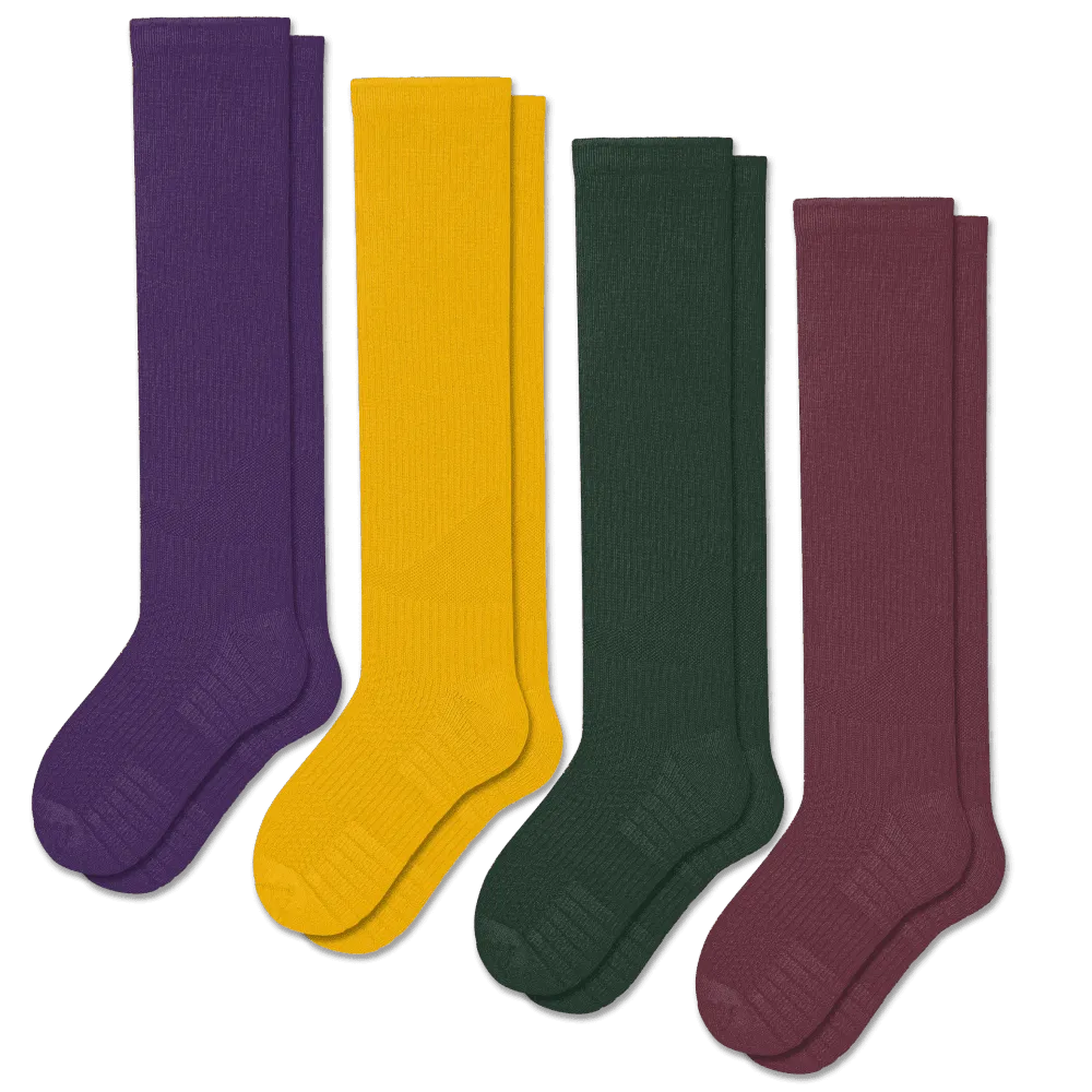 Royal Solids Compression Socks Bundle 4-Pack