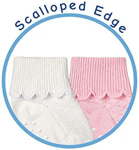 Scalloped edge socks(3 pairs)