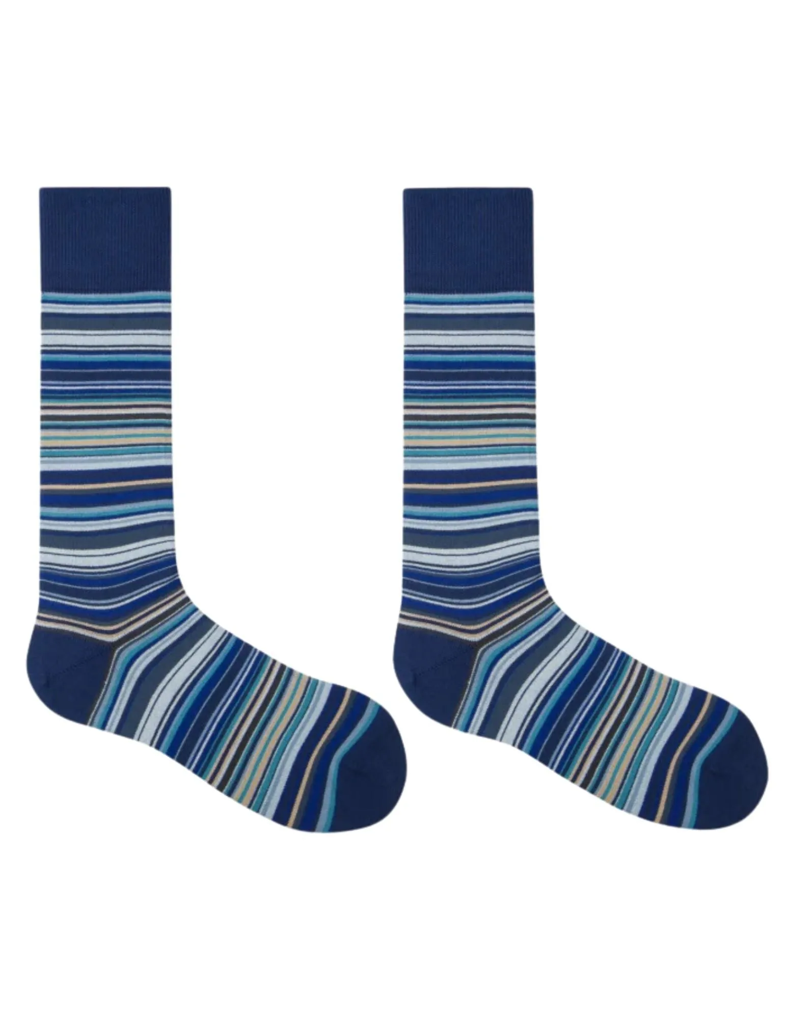 Signature Stripe Socks | Blue