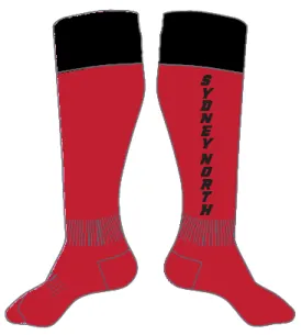 SNSSA Field Sports Socks - Red with black turnover