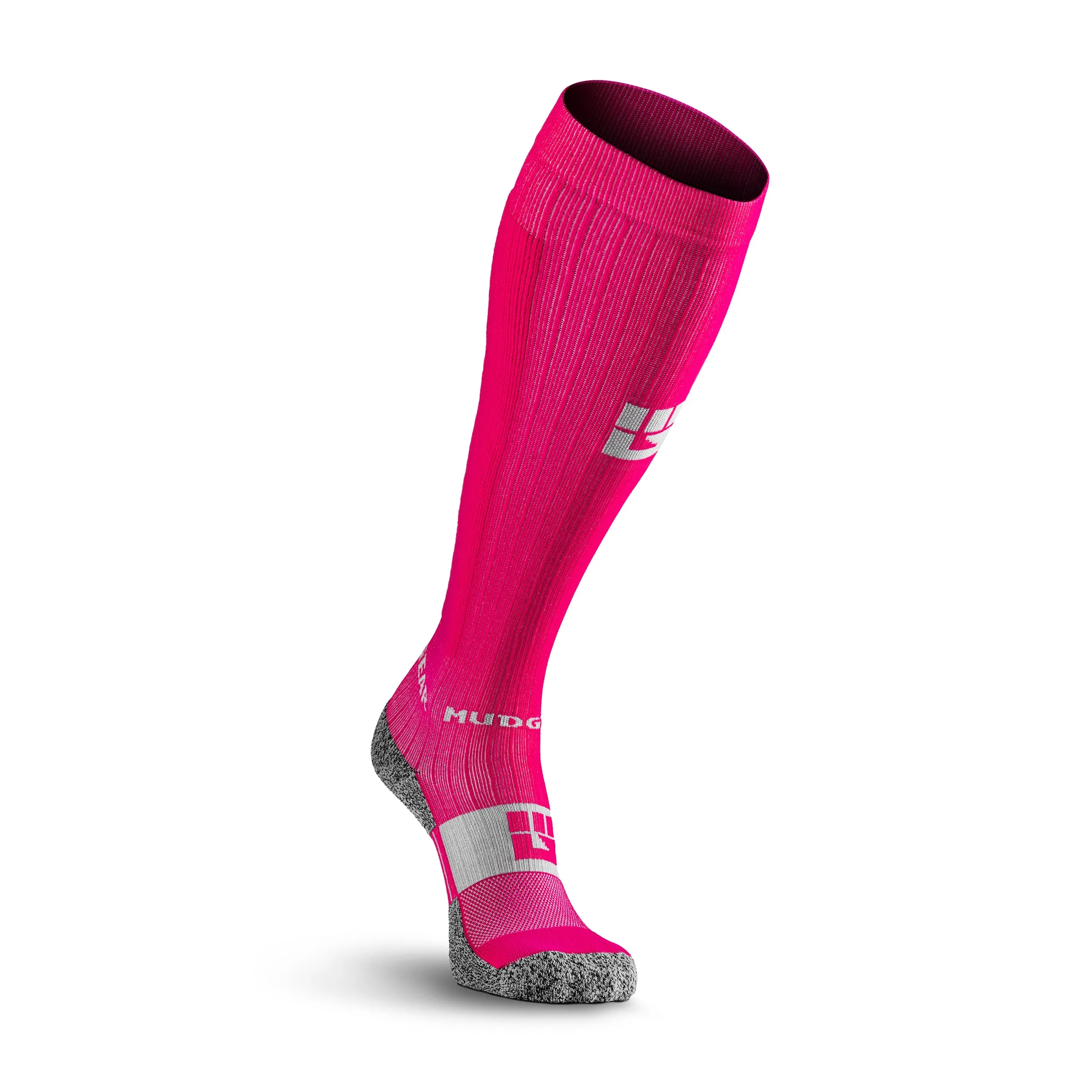 Tall Compression Socks (Pink/Gray)