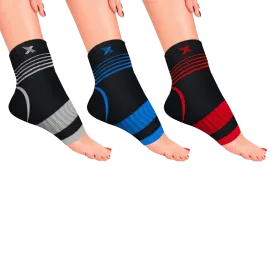 Ultra-V Striped Compression Ankle Sleeves