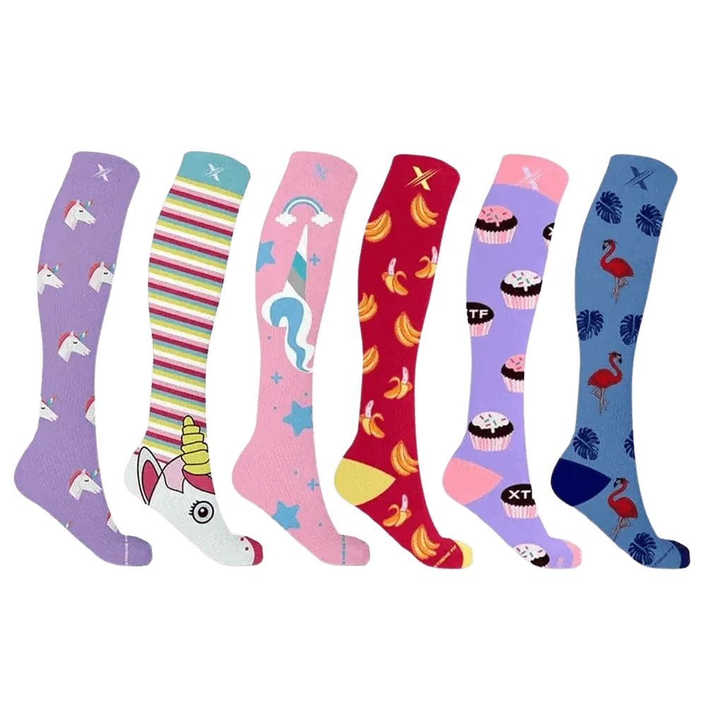 Unicorn Collection Compression Socks (6-Pairs)