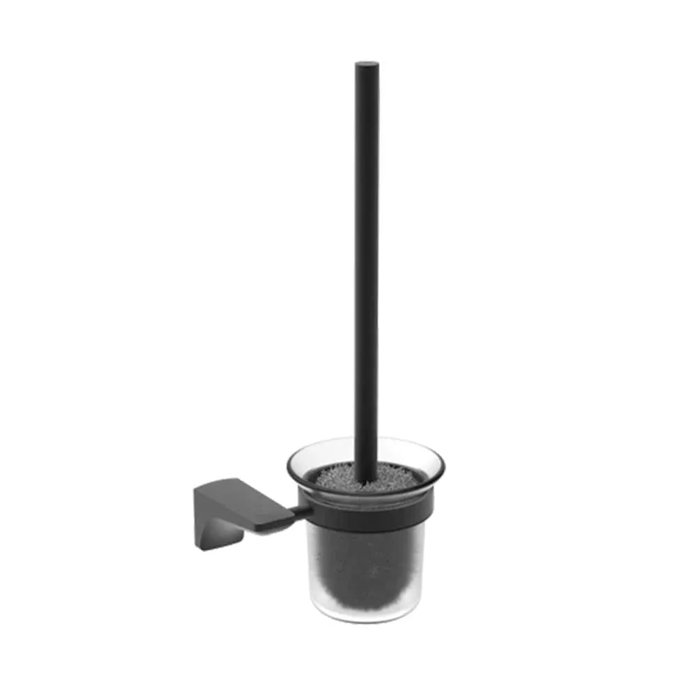 Venus II Toilet Brush and Holder Matt Black 390mm