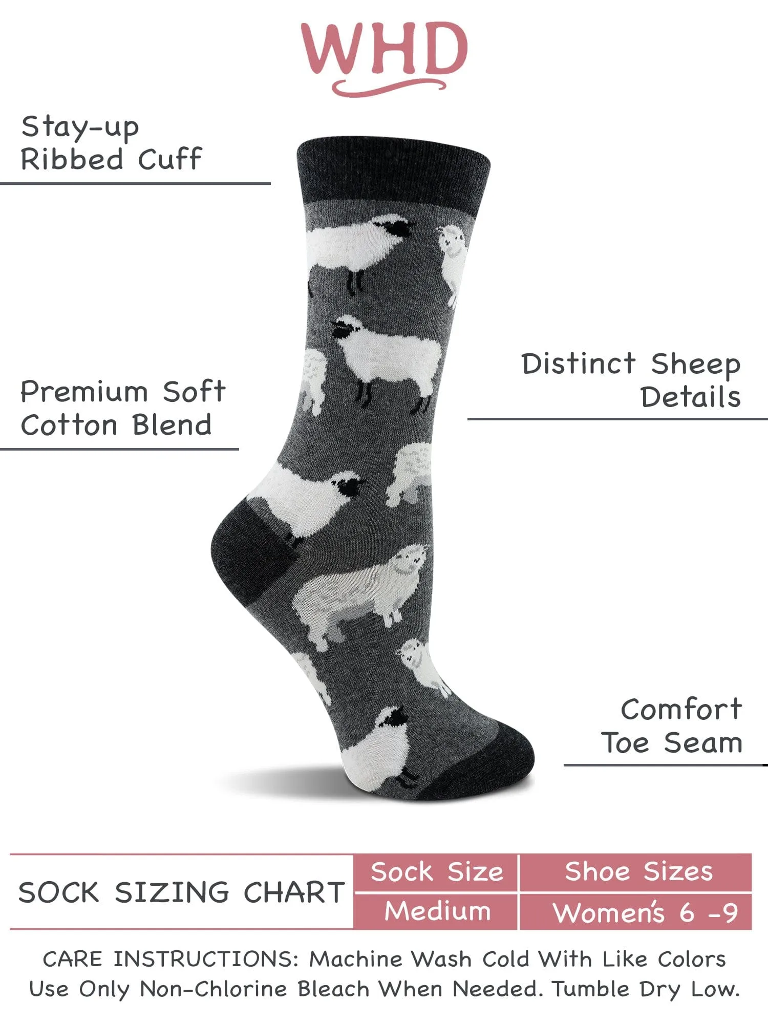 WHD Sheep Socks 2-Pack or 1-Pack