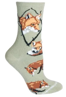 Wheel House Designs Fox on Stone Sock