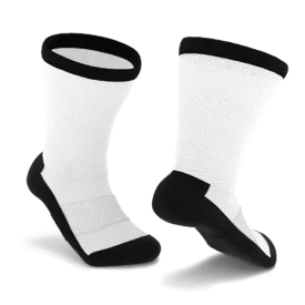 White With Black Bottoms Non-Binding Diabetic Thin Socks