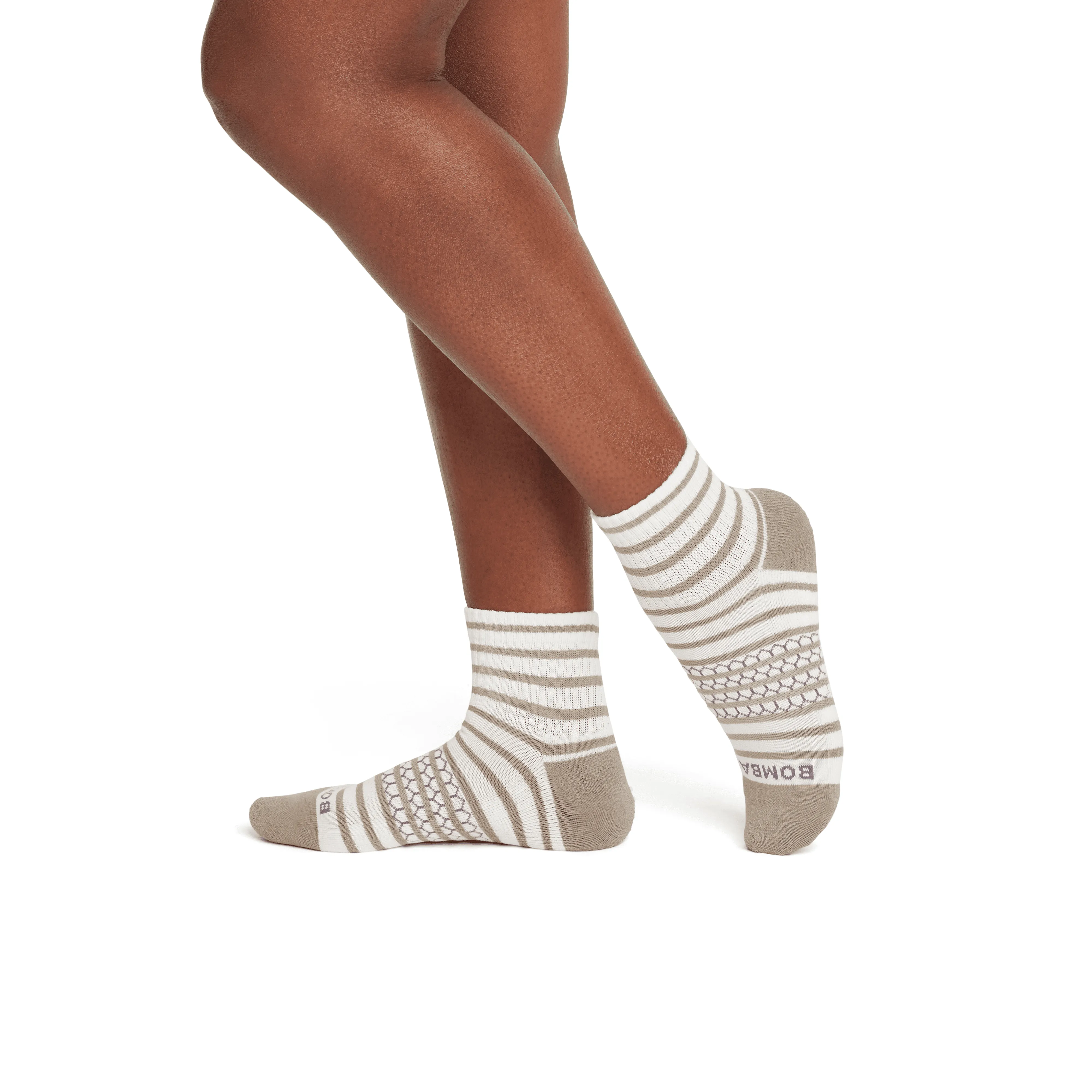 Women's Coastal Stripe Quarter Socks