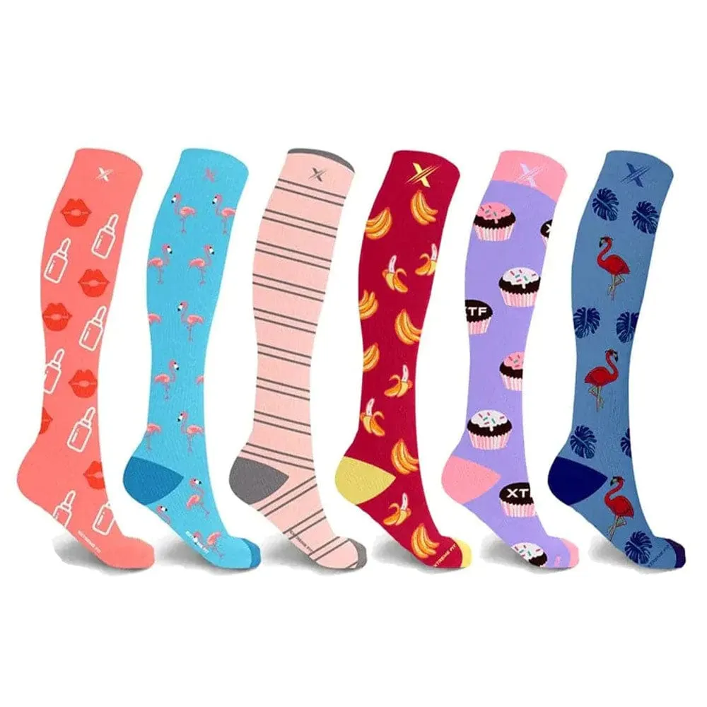 Women's Collection Compression Socks (6-Pairs)