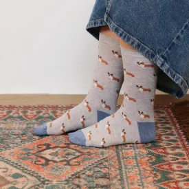 Women's Corgi Dog Cotton Socks